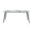 Buy Horizon Large Rectangular Dining Table with Marble‑Effect Top & Metal Legs, Colour: Pandora from Furnituretta