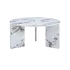 Buy Halo Coffee Table with Round Marble‑Effect Top and Three Legs, Colour: Violetta from Furnituretta