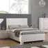 Buy Helsinki High Gloss Double Bed – White | Sleek Modern Bedroom Furniture, Size: Double, Colour: White from Furnituretta