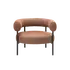 Buy Eclipse Occasional Chair with Curved Backrest and Metal Legs, Colour: Burnt Orange from Furnituretta