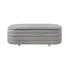 Buy Ripple Storage Oval Ottoman with Lift‑Top and Ribbed Design, Colour: Dove from Furnituretta
