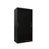 Buy Tokyo Sliding Door Wardrobe 100cm, Colour: Black, Item Width: 100 from Furnituretta