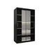 Buy Verona 04 Sliding Door Wardrobe 120cm, Colour: Black, Item Width: 120 from Furnituretta