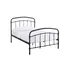 Buy Halston Metal Bed – Industrial Curved Rail Frame in Black or Copper (All Sizes), Colour: Black, Bed Size: Single (3ft) from Furnituretta