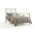 Buy Inova Metal Bed Frame &ndash; Ivory Victorian Style Bed with Slatted Base, Colour: Ivory, Bed Size: Single (3ft), Item Width: 95 from Furnituretta