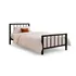 Buy Metro Classic Metal Bed Frame &ndash; Black Modern Bed with Sprung Slats, Colour: Charcoal Black, Bed Size: Single (3ft), Item Width: 96 from Furnituretta