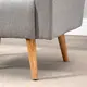 Homcom Accent Chair, Linen-Touch Armchair with Wooden Frame, Grey, 8 for sale Buy Homcom Accent Chair, Linen-Touch Armchair with Wooden Frame, Grey, 8 from Furnituretta