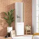 Otley White Mirrored Slim Shoe Cabinet for Stylish Storage, Colour: White for sale Buy Otley White Mirrored Slim Shoe Cabinet for Stylish Storage, Colour: White from Furnituretta