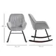 Homcom Rocking Chair Reading Accent Armchair with Steel Frame, 3 for sale Buy Homcom Rocking Chair Reading Accent Armchair with Steel Frame, 3 from Furnituretta