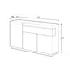 Silke 43 Sideboard Cabinet White Gloss / Concrete Grey, Colour: White Gloss / Concrete Grey, Width: 150, 5 for sale Buy Silke 43 Sideboard Cabinet White Gloss / Concrete Grey, Colour: White Gloss / Concrete Grey, Width: 150, 5 from Furnituretta