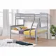 Ashbrook Solid Wood Triple Bunk Bed – Grey Finish with Single Over Double Design, Colour: Grey, 4 for sale Buy Ashbrook Solid Wood Triple Bunk Bed – Grey Finish with Single Over Double Design, Colour: Grey, 4 from Furnituretta