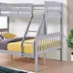 Ashbrook Solid Wood Triple Bunk Bed – Grey Finish with Single Over Double Design, Colour: Grey, 3 for sale Buy Ashbrook Solid Wood Triple Bunk Bed – Grey Finish with Single Over Double Design, Colour: Grey, 3 from Furnituretta